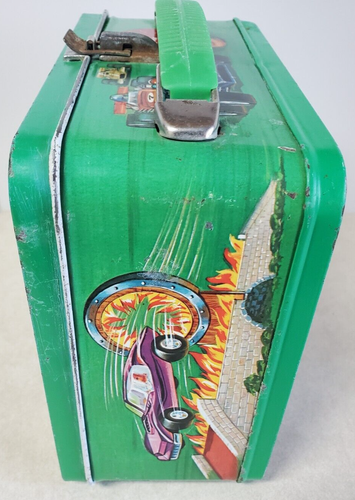 Johnny Lightning Metal Lunchbox with Thermos. 1970 Tapper Corporation. Racing - Picture 6 of 20