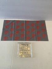 Gray & Red Buff Face Mask Scarf Headband Brandana Beanie