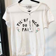 WILDFOX Til' Brunch Do Us Part Crew Neck Tee sz S Made in USA