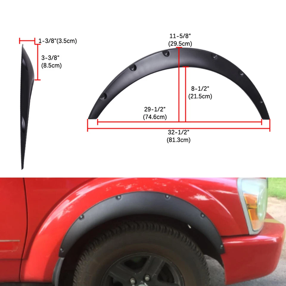 For Mazda MX-5 Miata Fender Flares Extra Wide Wheel Arches Flexible 3.5"4pcs US Foto 2 de 4