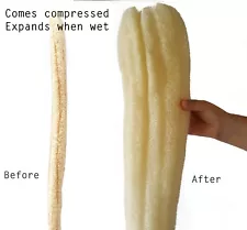 2X - Cleo's Natural Loofah X-Large Bath Sponge | Back Scrubber | Shower Loofa 