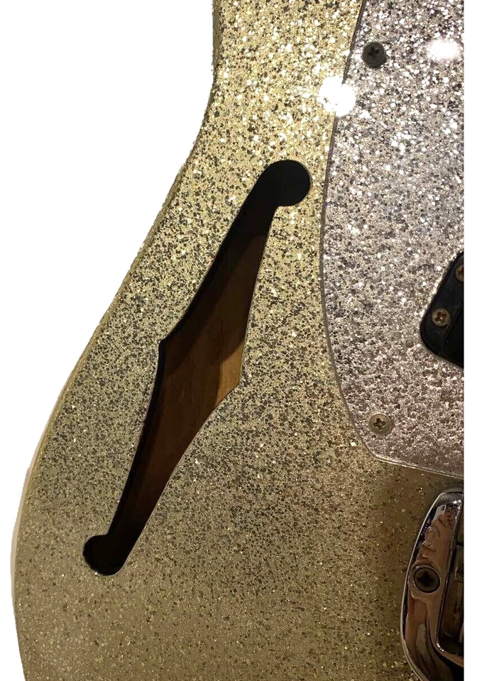 Гитара G&L USA ASAT Special Telecaster Thinline серебристая хлопья с жестким корпусом - Изображение 4 из 4