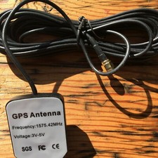 GPS Antenna SMA Male Plug Active Aerial Extension Cable 1575.42 MHz, 3-5 V