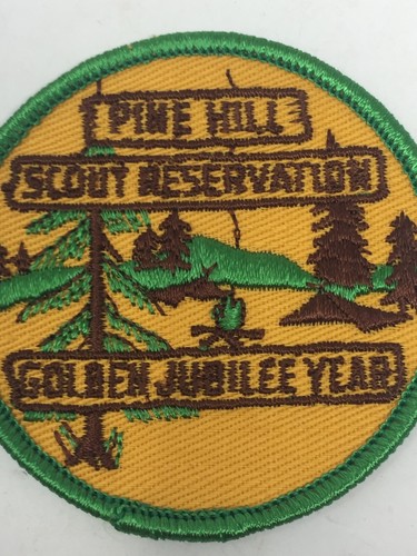 Patch vintage anni 60 Pine Hill Scout Riserva Golden Jubilee Year Boy Scouts BSA - Foto 3 di 3