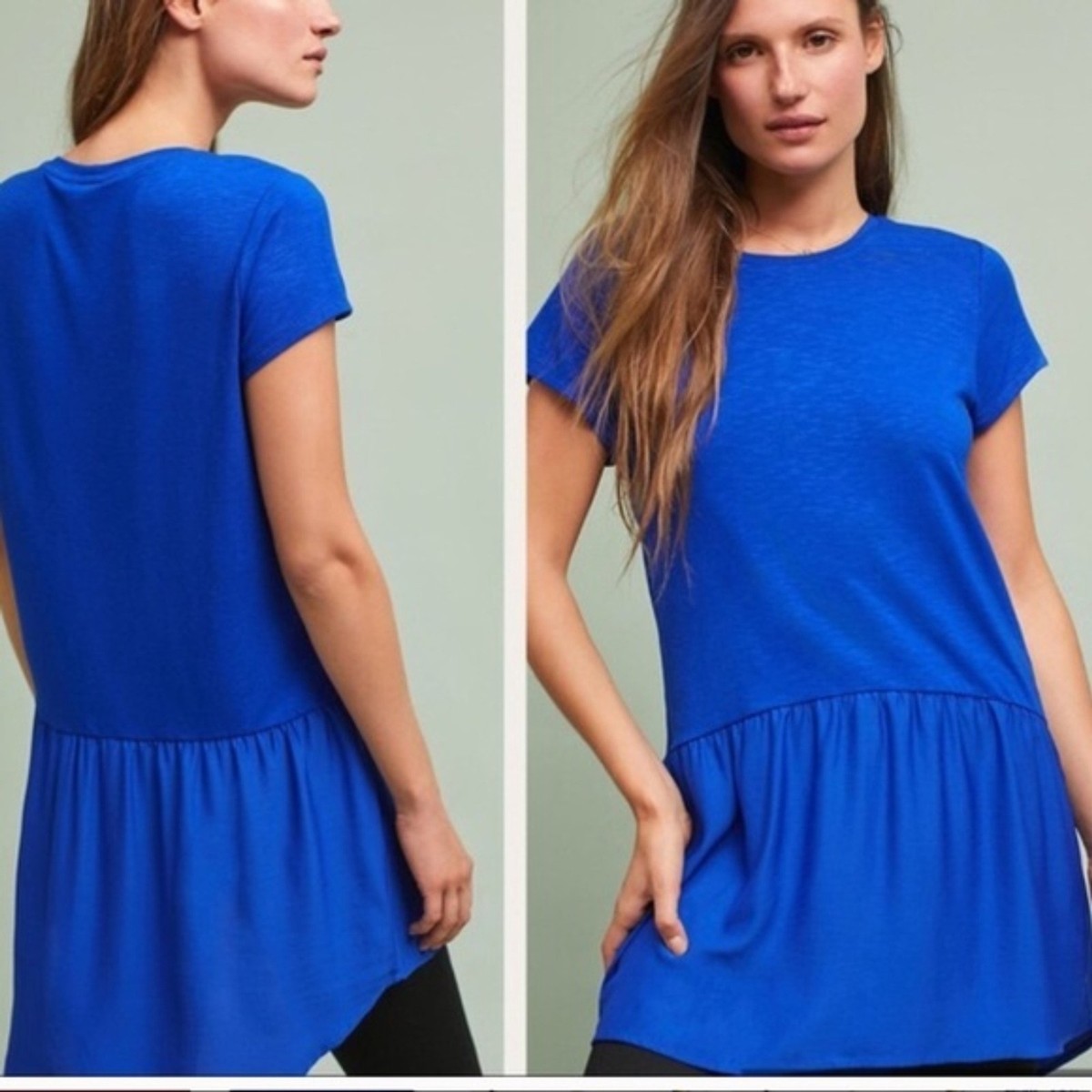 ANTHROPOLOGIE DOLAN LEFT COAST ROYAL BLUE HIGH LOW TUNIC DRESS XS ANTHROPOLOGIE DOLAN LEFT COAST ROYAL BLUE HIGH LOW TUNIC DRESS XS
