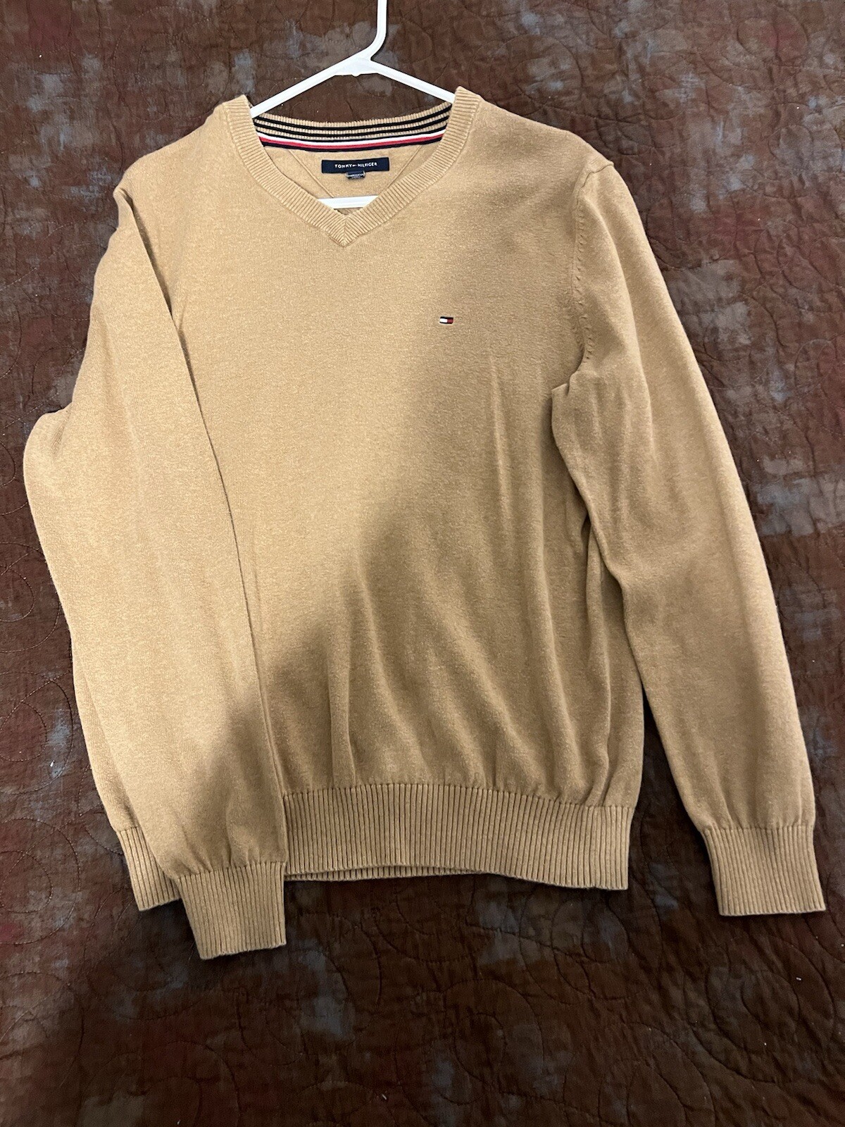 Tommy Hilfiger Men’s Knit Pullover Size Large Light Brown