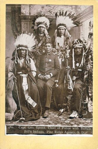 Buffalo Bills Indians 1890 Native American Indian Photo Art Print Poster - Picture 1 of 3