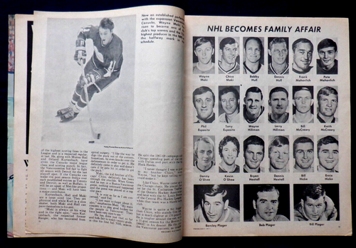 Hockey Pictorial Feb. 1971, Esposito, Hadfield, McKenzie, Maki, Green, Hull, Orr - Picture 5 of 24