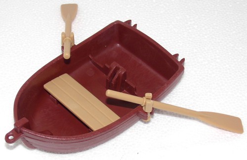 Bote de Remos Bote Rojo-Marrón Nuevo Completo Playmobil para Guardia Piratas de la Marina - 648