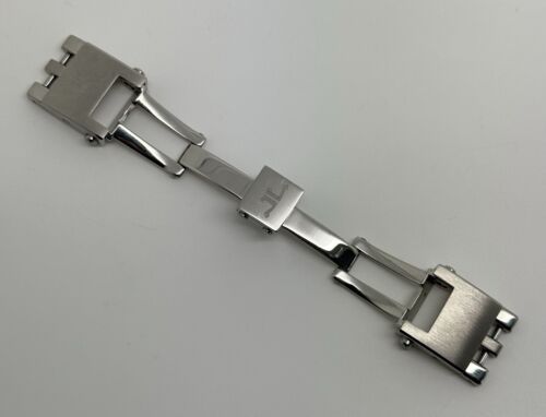 Auténtico brazalete de acero inoxidable Jaeger LeCoultre 15,5 mm hebilla de despliegue OEM - Imagen 9 de 11