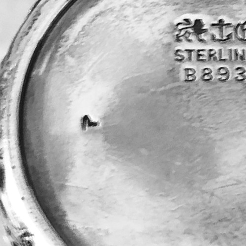 Antique 1896 GORHAM American HAND WROUGHT Repousse Sterling Silver Powder Jar - Picture 10 of 10