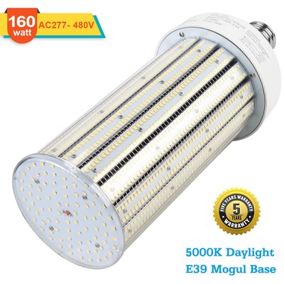 480V LED Corn Light Bulbs 160W Commercial Warehouse Parking Lot light ETL Listed