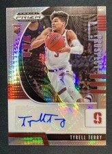 2020 Prizm Draft Pick Prospect Autographs Tyrell Terry RC Auto Silver Hyper
