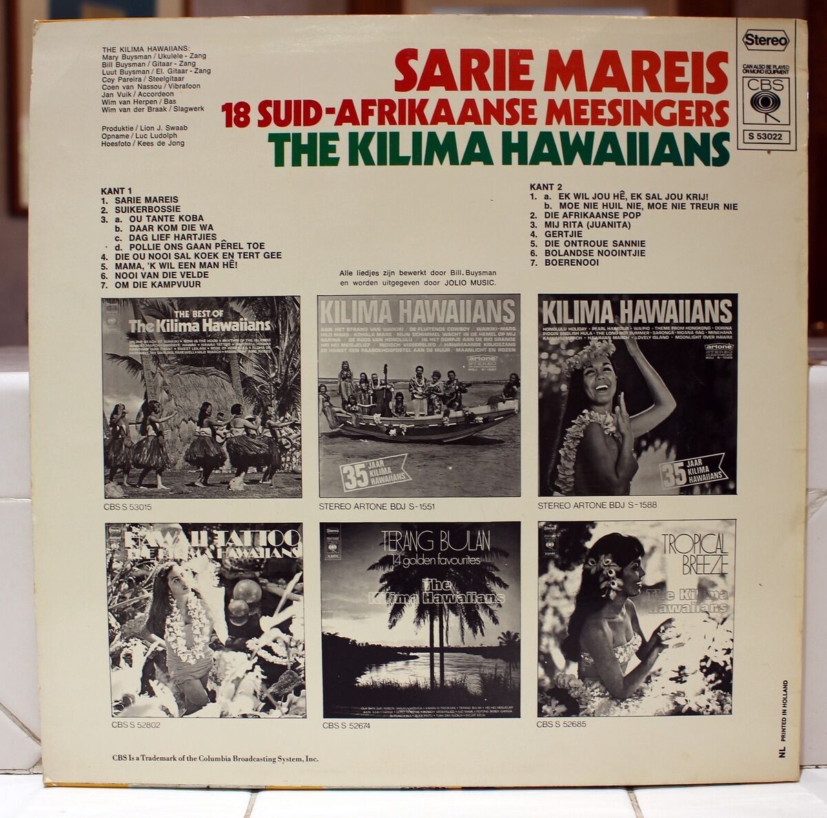 Rare Hawaiian LP - The Kilima Hawaiians - Sarie Mareis Rare Hawaiian LP - The Kilima Hawaiians - Sarie Mareis