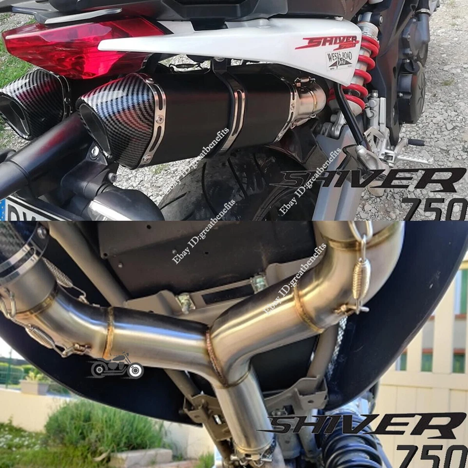 Punta silenciadora tubo de escape medio antideslizante para Aprilia Shiver 750 750GT 2008-2017 Foto 4 de 4