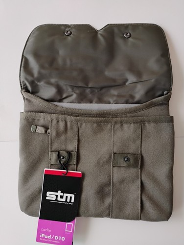 Stm Cache Ipad Carring Bag 9.5x7.3x0.4in Green Canvas Strap D10 - Picture 6 of 6