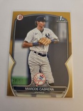 Marcos Cabrera 2023 1st Bowman Prospect Gold Paper Parallel 29/50 #BP-46 Yankees