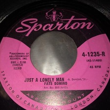 Fats Domino Who Cares / Just A Lonely Man - Sparton Records 45rpm Vinyl Single