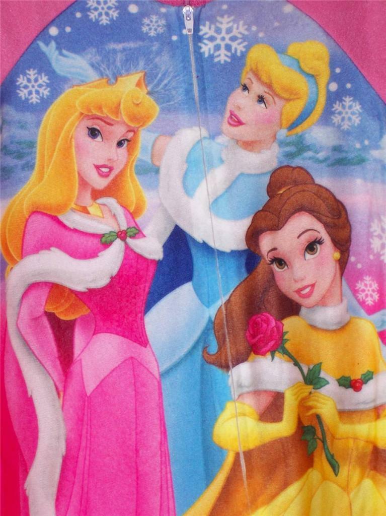 Disney Princess PAJAMAS Fleece PINK Footie Blanket SLEEPER PJs Cinderella  NWT