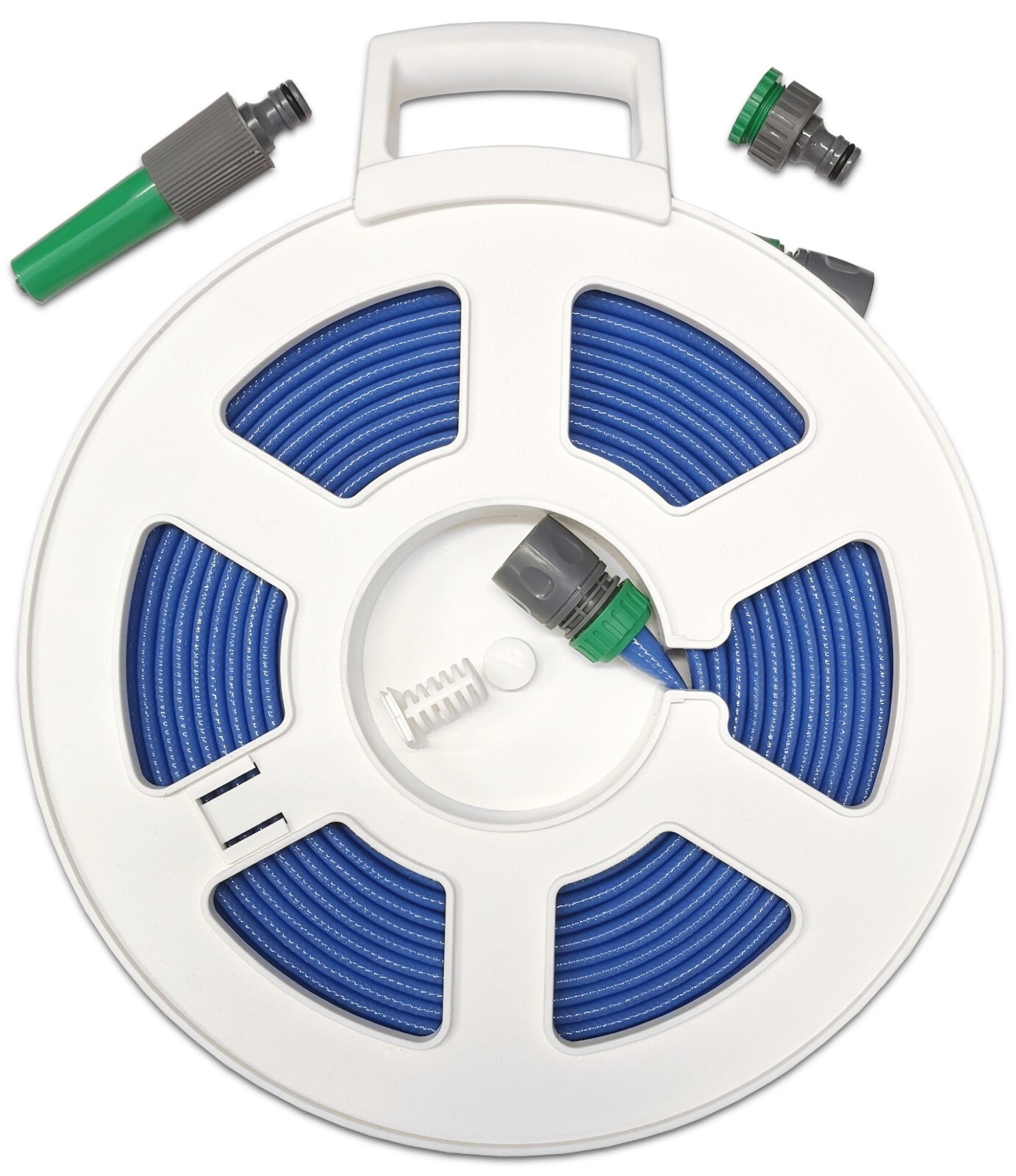 Motorhome UK QUALITY MADE FLAT HOSE on Reel 15m with Water Connector UK MADE