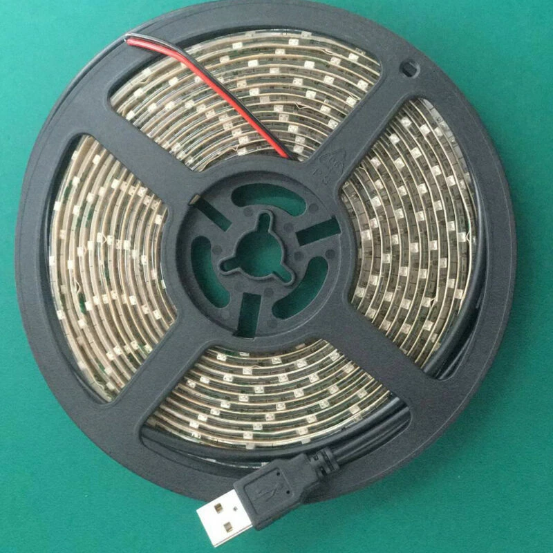 USB Powered DC5V 3528 LED Strip Light Flexible TV Backlight Lamp Tape Waterproof - Image 2 of 4