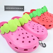 [ 2 Color, 2 Size] Strawberry Sandal Fruit Slippers Clog Shoes from Japan 6~8 in