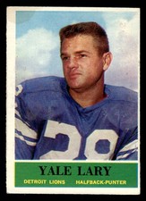 1964 Philadelphia #62 Yale Lary - GD-VG *TedsCardShack*