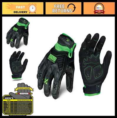 Heavy-Duty Work Gloves with TPR Impact Protection - Ironclad EXO Motor Style, 1
