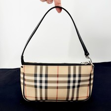 Burberry Nova Check Mini Pochette Handcarry Bag Handbag Purse FLAW / READ