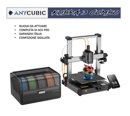 Stampante 3D ANYCUBIC Kobra 3 Combo + Assistenza Primo Utilizzo