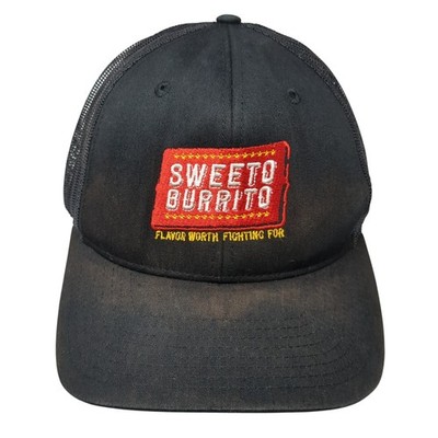 Sweeto Burrito Snapback Mesh Back Trucker Hat Black One Size Embroidered