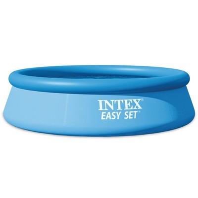 Intex Easy Set 10ft x 30in Above Ground Inflatable Round Swimming (Open Box)