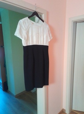 Cocktailkleid  Schwarz/Weiß In Größe 8 in Amerika /Boutique Talbots  gekauft