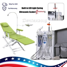 Portable Dental Delivery Unit with Air Compressor High Suction 6L Air Tank/Chair