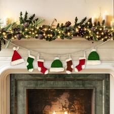 Christmas Crochet Stockings Decoration Knit and Hats