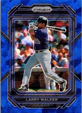 2023 Panini Prizm - Larry Walker #4 Blue Cracked Ice - Rockies