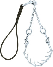 Livestock Pronged Chain Goat Collar and Lead Set,Red