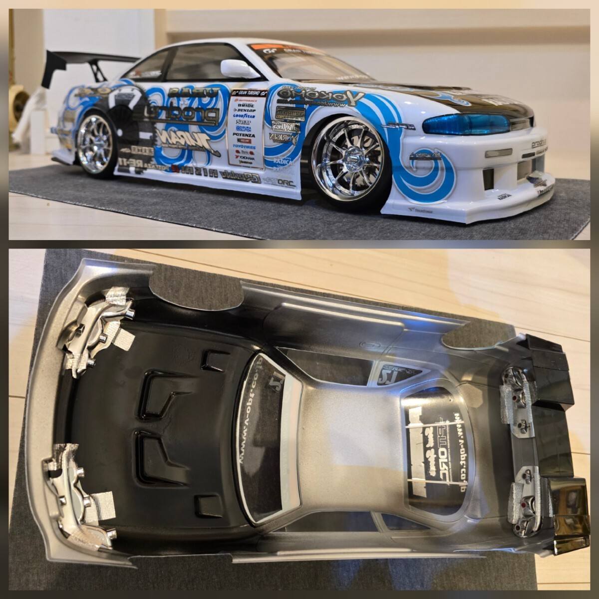 YOKOMO S14 D1 1093 SPEED Silvia RC Car Body Only 1/10 Nissan Drift