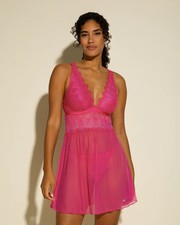 Cosabella Lace Allure Babydoll Flori Pink Size Medium Brand new