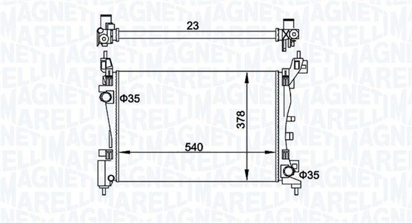 Fits MAGNETI MARELLI 350213899000 RADIATOR FIAT GRANDE PUNTO M4 1.2 8V MP