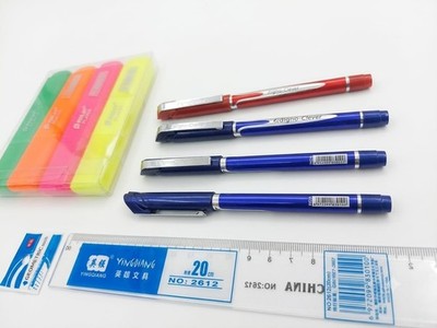 Student Stationery Kit - 9 Pcs School & College Supplies - Free Shipping