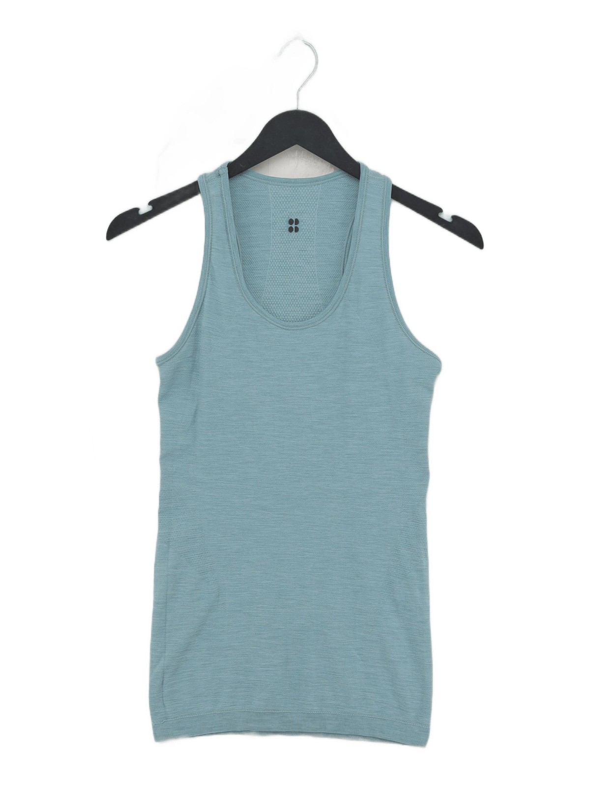 Sweaty Betty Damen T-Shirt XS Blau 100% Polyamid Ärmellos Rundhals Basic