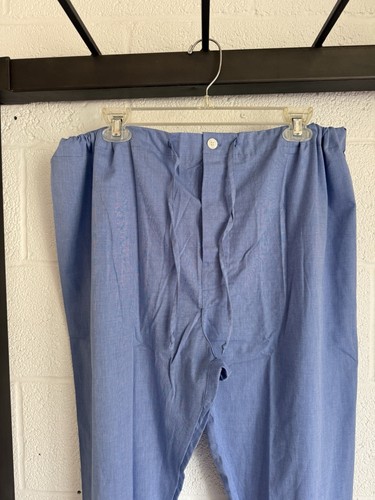 NWT Majestic International Men's Pajama Set SIZE L 100% Cotton 2-piece Blue - Picture 10 of 17