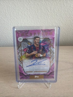 2025-26 Topps Inception UEFA Robert Lewandowski Star Quality Auto Pink Foil #/75
