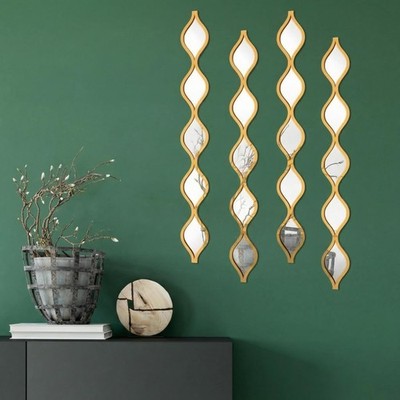 Teardrop Mirror Wall Art Decorative Mirror Wall Decor Long Narrow Hanging Art...