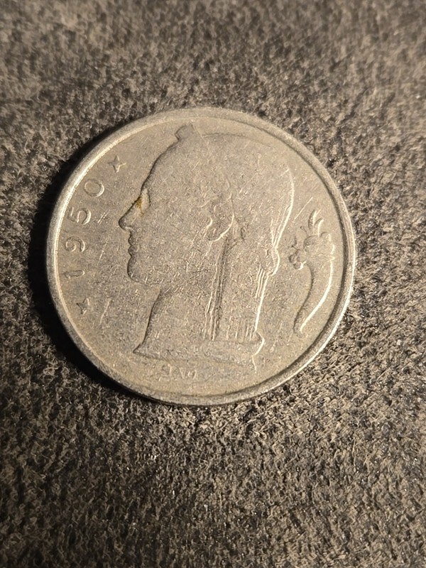 1950 Belgium Coin - 5 Francs -Circulated