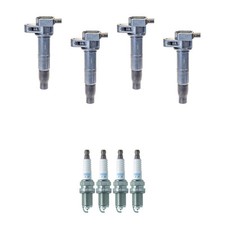 Denso 4 Ignition Coil 4 NGK Iridium Spark Plugs Kit For Sonata Optima Rondo L4