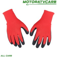 ALL-CARB 12 Pairs L-Size Crinkle Latex Rubber Hand Coated Safety Work Gloves