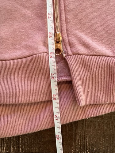 Xersion Size L Mauve Pink Gold Zipper Cowl Neck Fleece Tunic - Picture 5 of 7