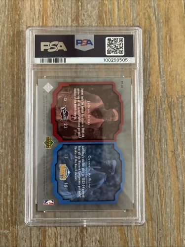 Lebron James Carmelo Anthony 2004 UD All-Star Lineup Prominent Futures  PSA 7 - Picture 2 of 2